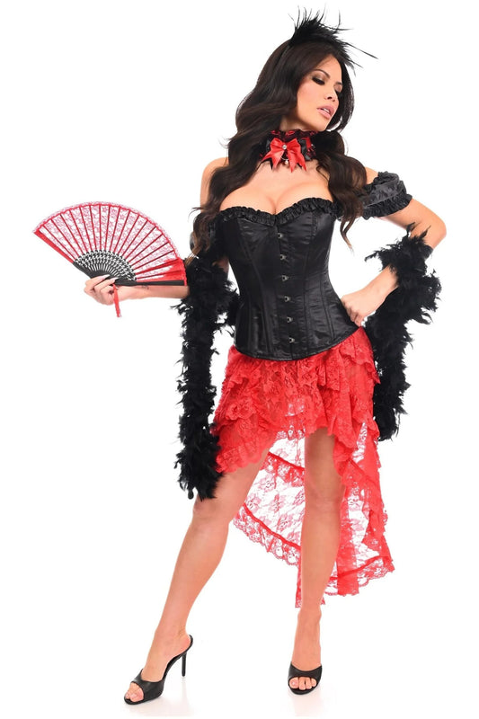 Top Drawer 6 PC Sexy Saloon Girl Corset Costume