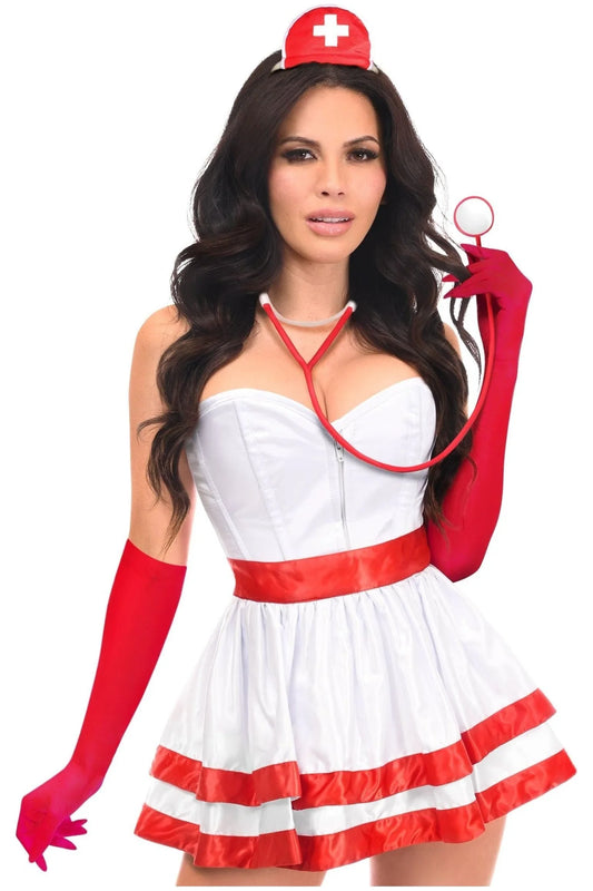 Lavish 5 PC Heart Stopper Nurse Corset Costume