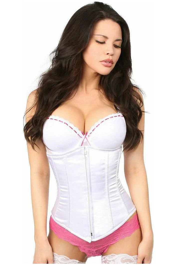 Queen Lavish Satin Underbust Zipper Corset