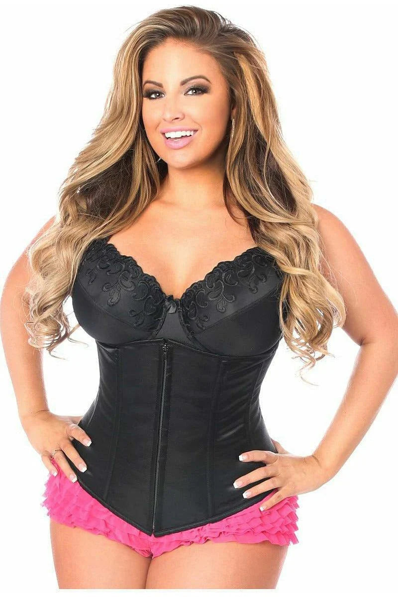 Queen Lavish Satin Underbust Zipper Corset