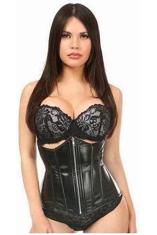 Lavish Wet Look Under Bust Corset