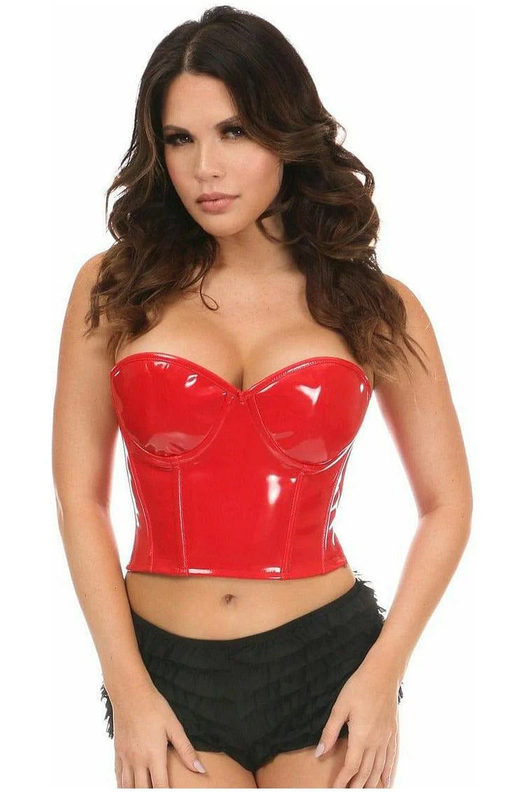 Queen Lavish Patent PVC Underwire Bustier