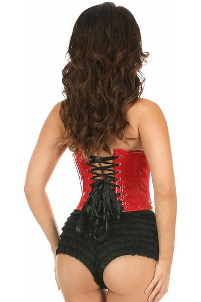 Queen Lavish Patent PVC Underwire Bustier