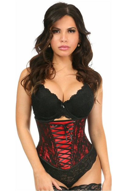 Lavish Lace Over Satin Waist Corset L/XL