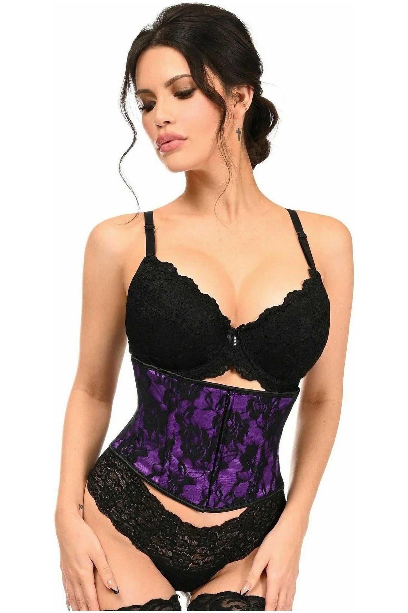 Lavish Lace Overlay Waist Corset