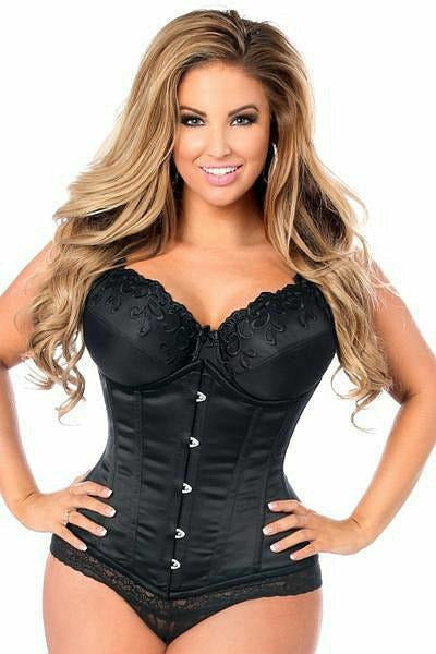 Queen Size Lavish Satin Steel Underbust Corset