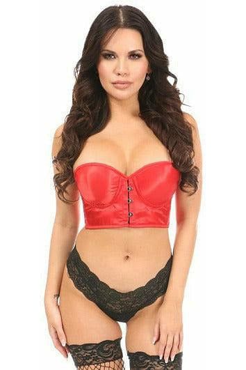 Lavish Cropped Satin Bustier Queen