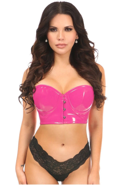 Patent Underwire Cropped Bustier