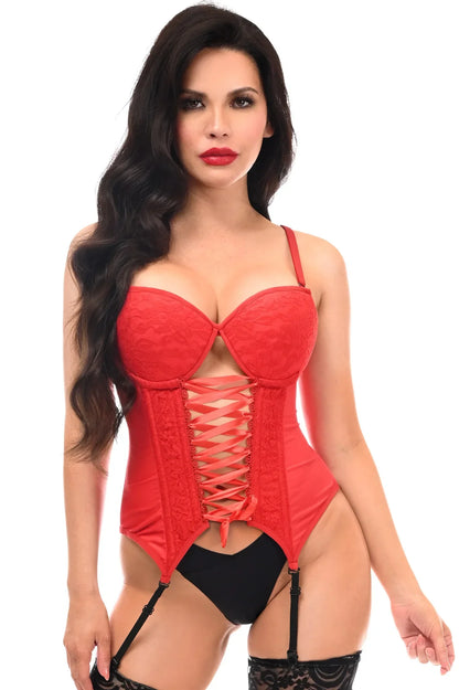 Lavish Lace-Up Convertible Bustier