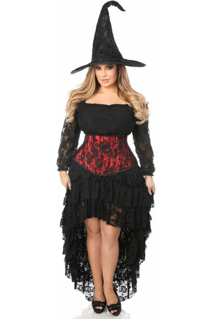 Lavish 4 PC Lace Witch Corset/Skirt Costume