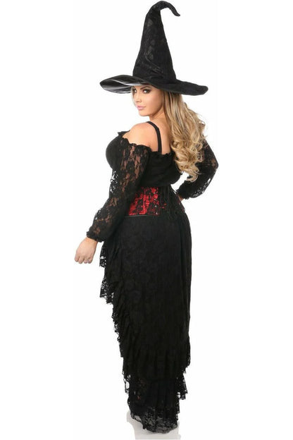 Lavish 4 PC Lace Witch Corset/Skirt Costume