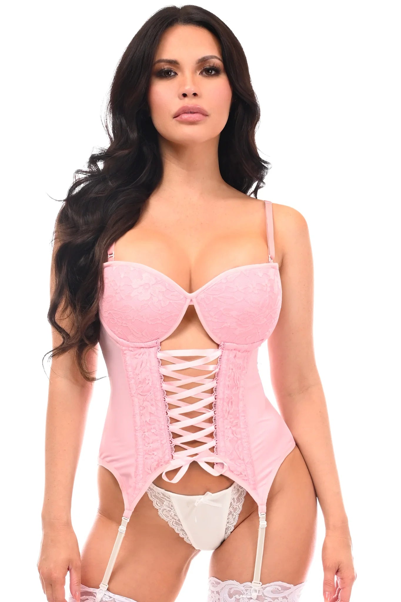 Lavish Lace-Up Convertible Bustier