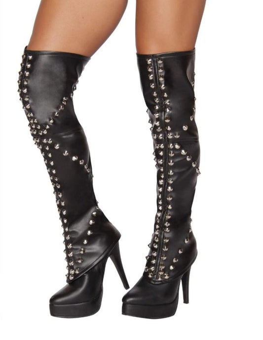 Studded Leather Leg Warmer