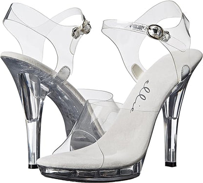 Brook-M Clear 5" Heel Sandals