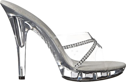 Brook-M Rhinestone 5" Mule Sandals