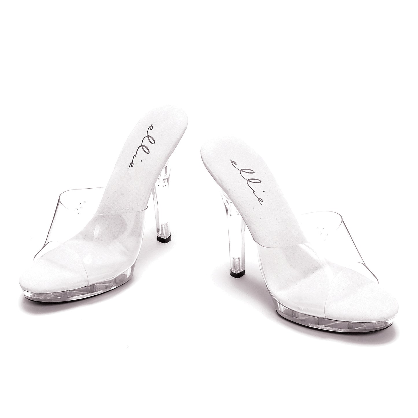 Vanity-M Clear 5" Mule Sandals