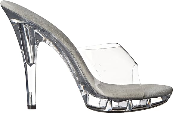 Vanity-M Clear 5" Mule Sandals