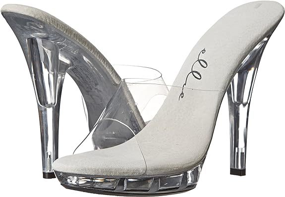 Vanity-M Clear 5" Mule Sandals