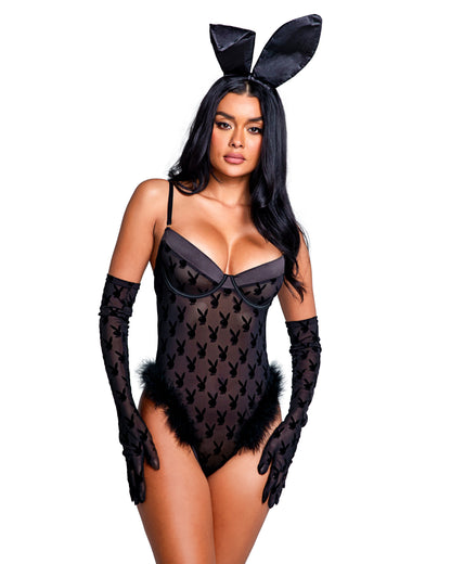 Queen Playboy Bunny Noir Teddy