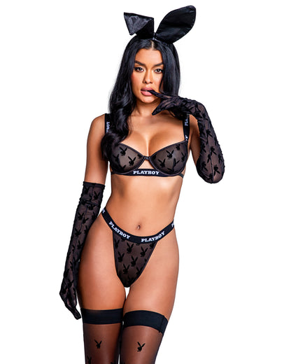 Playboy Bunny Noir Bra Set