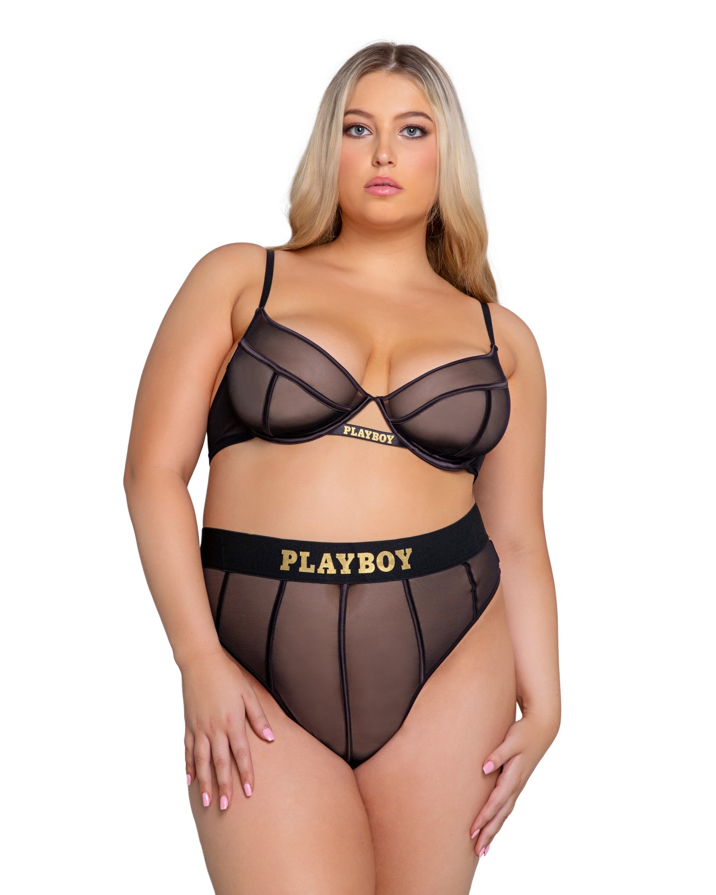 Playboy Caged Bra Set