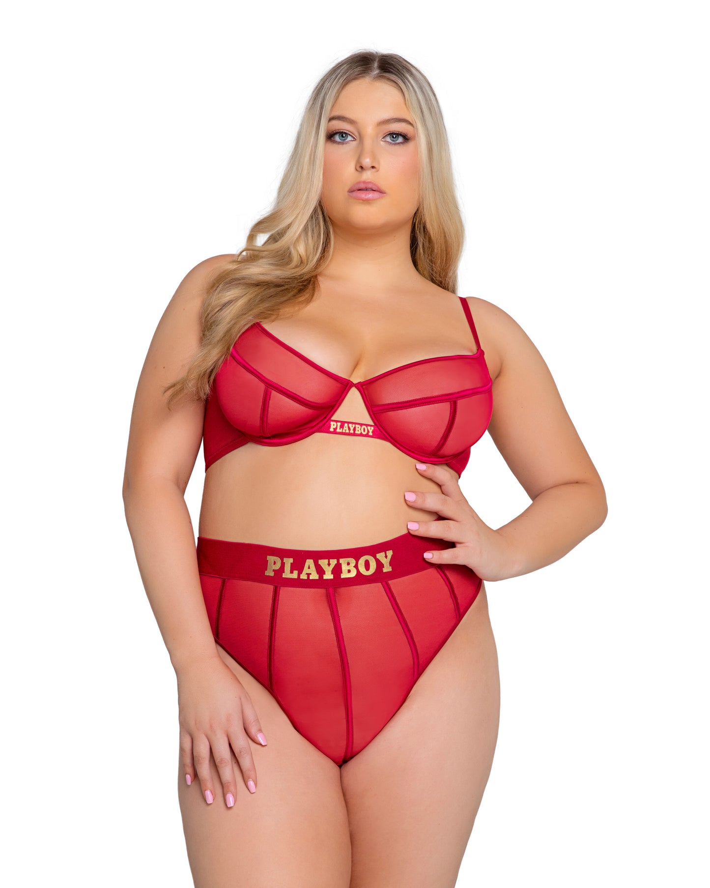 Playboy Caged Bra Set