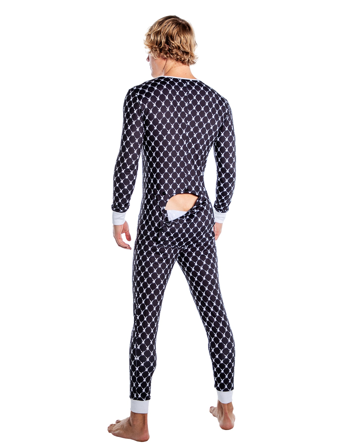 Unisex Playboy Bunny Cozy Lounge Union Suit Pajama