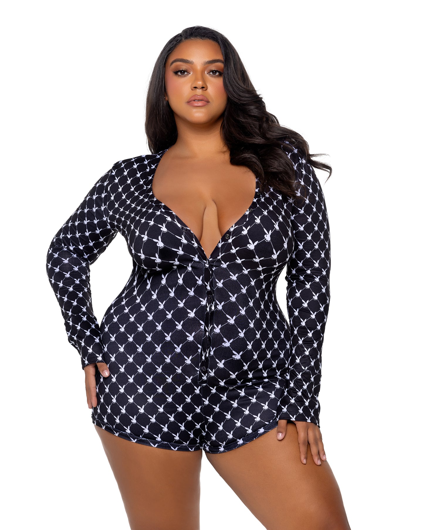 Queen Playboy Bunny Cozy Lounge Romper