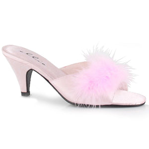 Phoebe 2.5" Satin/Marabou Glamour Slippers