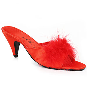 Phoebe 2.5" Satin/Marabou Glamour Slippers