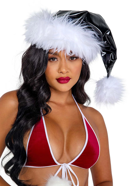 Unisex Vinyl Santa Hat