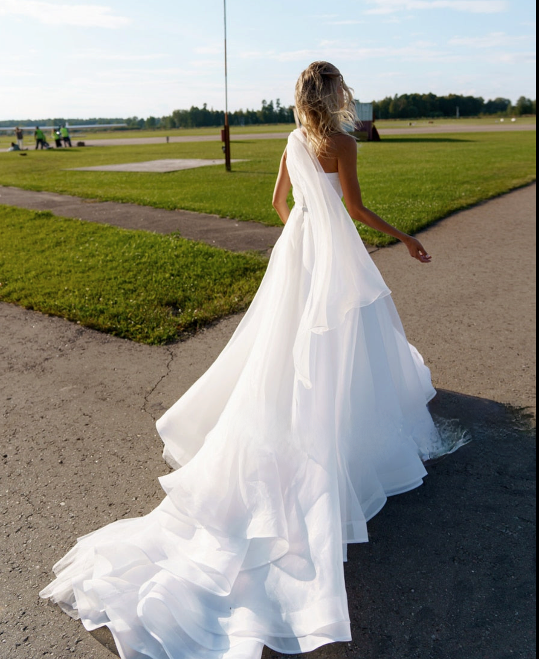 Kelly One Shoulder Organza Wedding Gown All Sizes/Colors