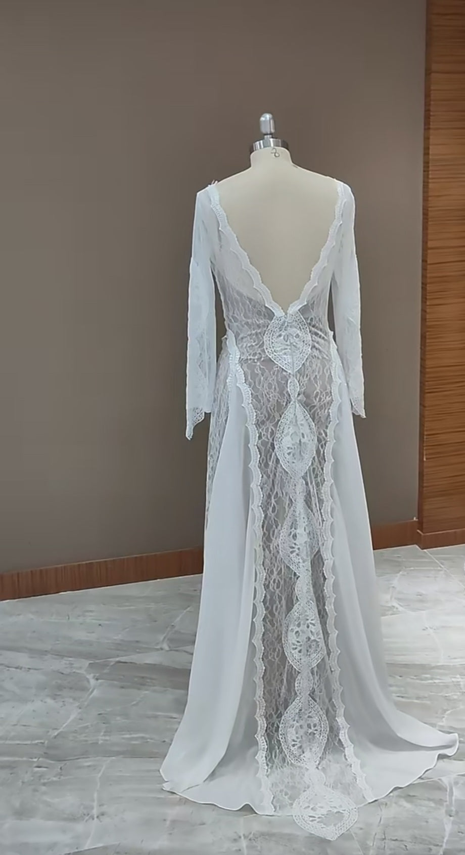 Boho Chiffon/Lace Wedding Gown All Sizes/Colors