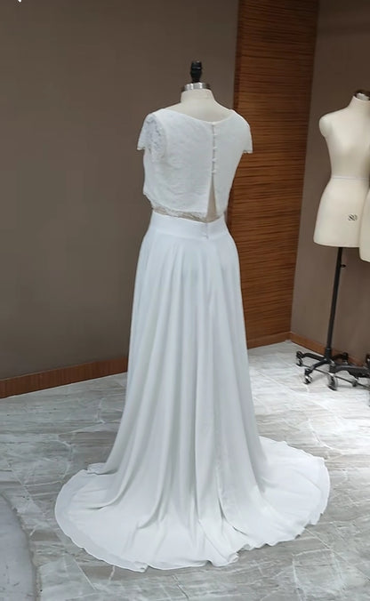 Chiffon High Low Wedding Skirt All Sizes/Colors