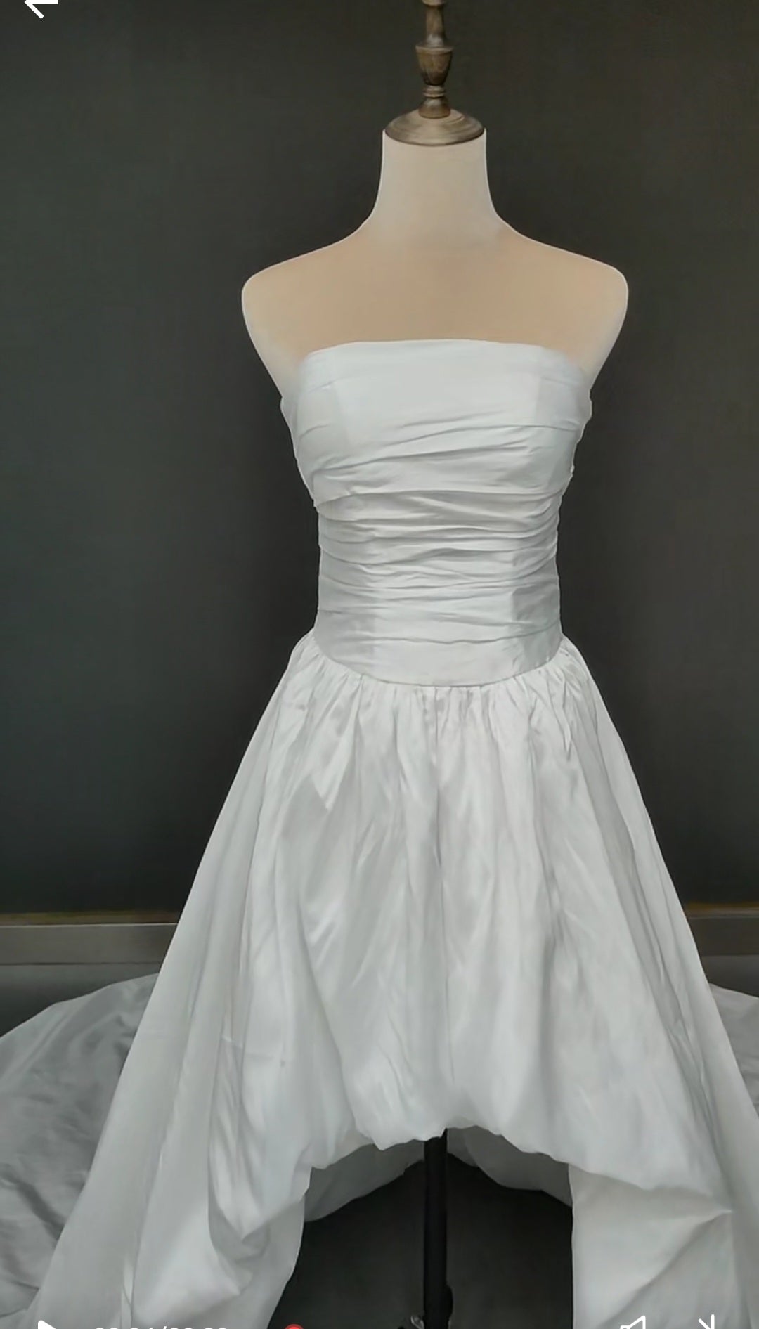 Taffeta High Low Tea Length Wedding Dress All Sizes/Colors