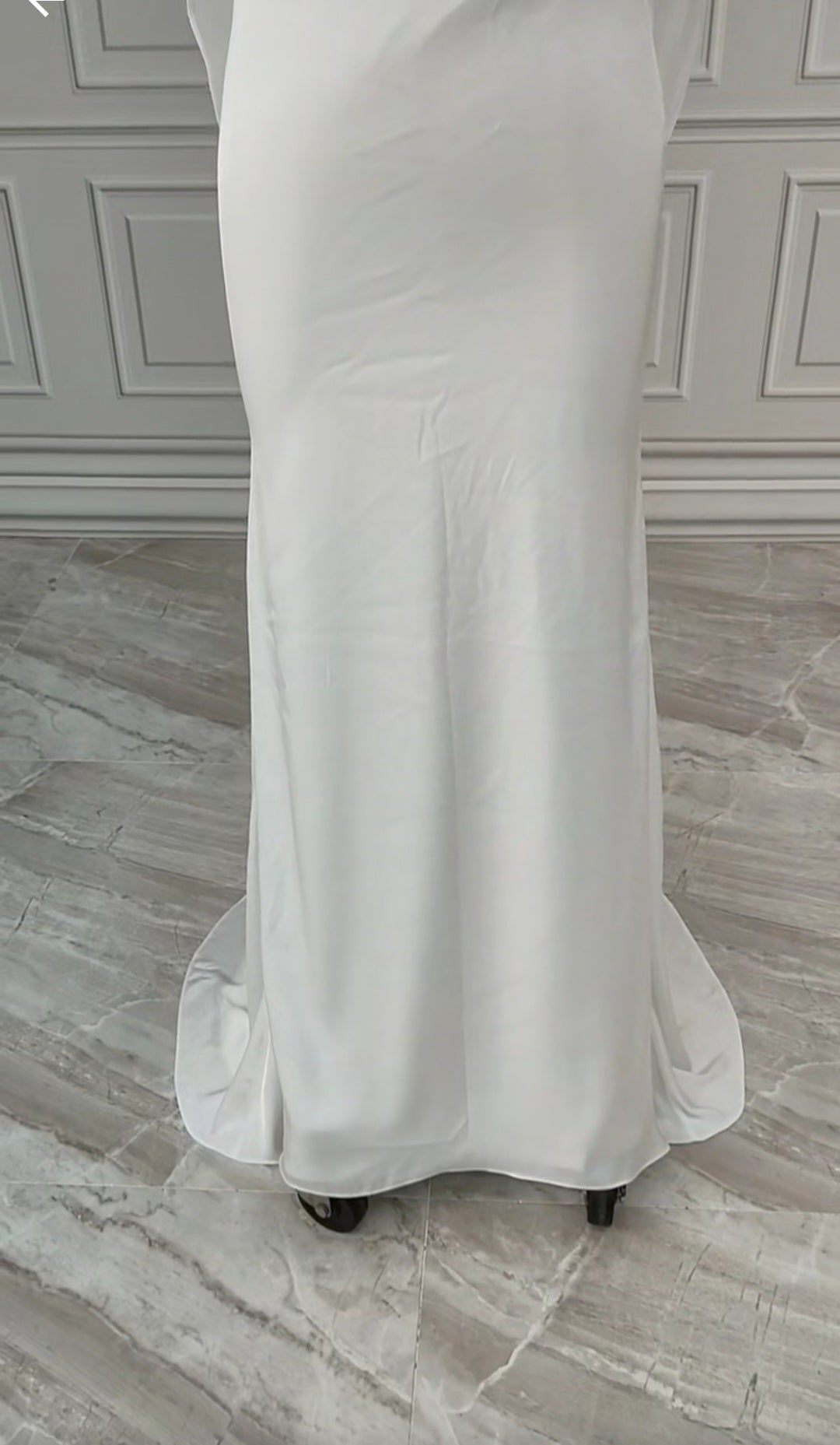 Sexy Cowl Back Satin Sheath Wedding Gown All Sizes/Colors