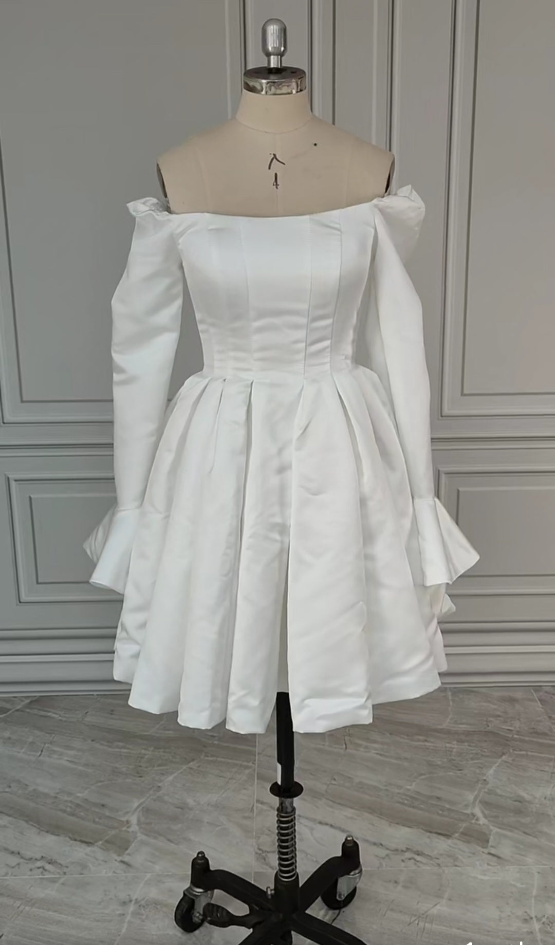 Celine Off Shoulder Satin Wedding Dress All Sizes/Colors