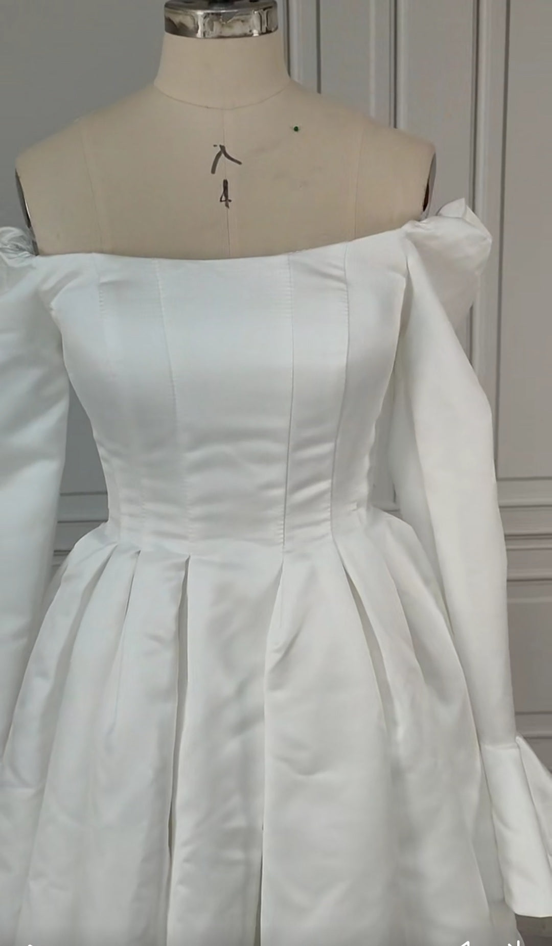 Celine Off Shoulder Satin Wedding Dress All Sizes/Colors