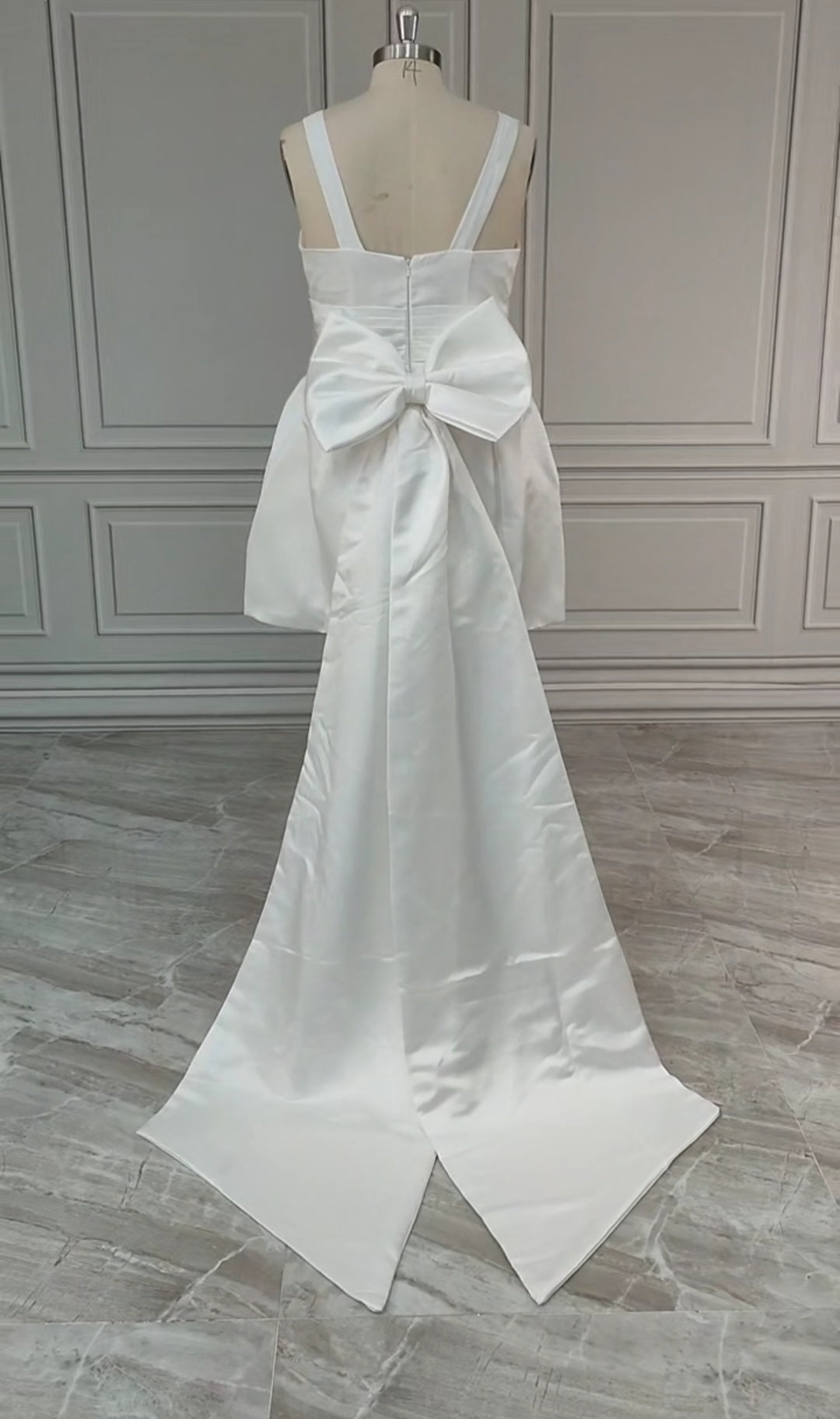 Gloria Satin Bubble Mini Wedding Dress All Sizes/Colors