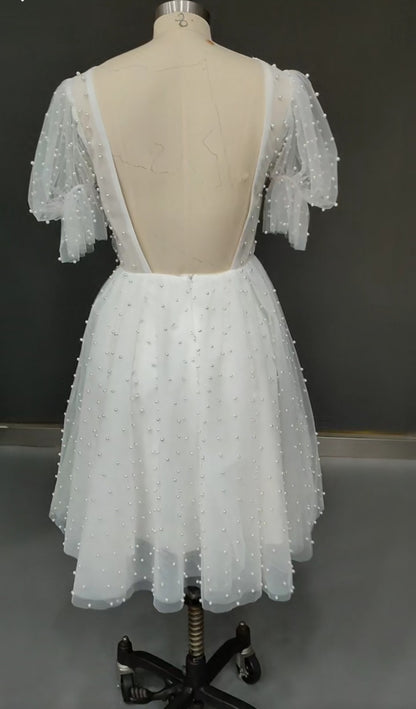 Polly Pearled Tulle Wedding Dresses All Sizes/,Colors