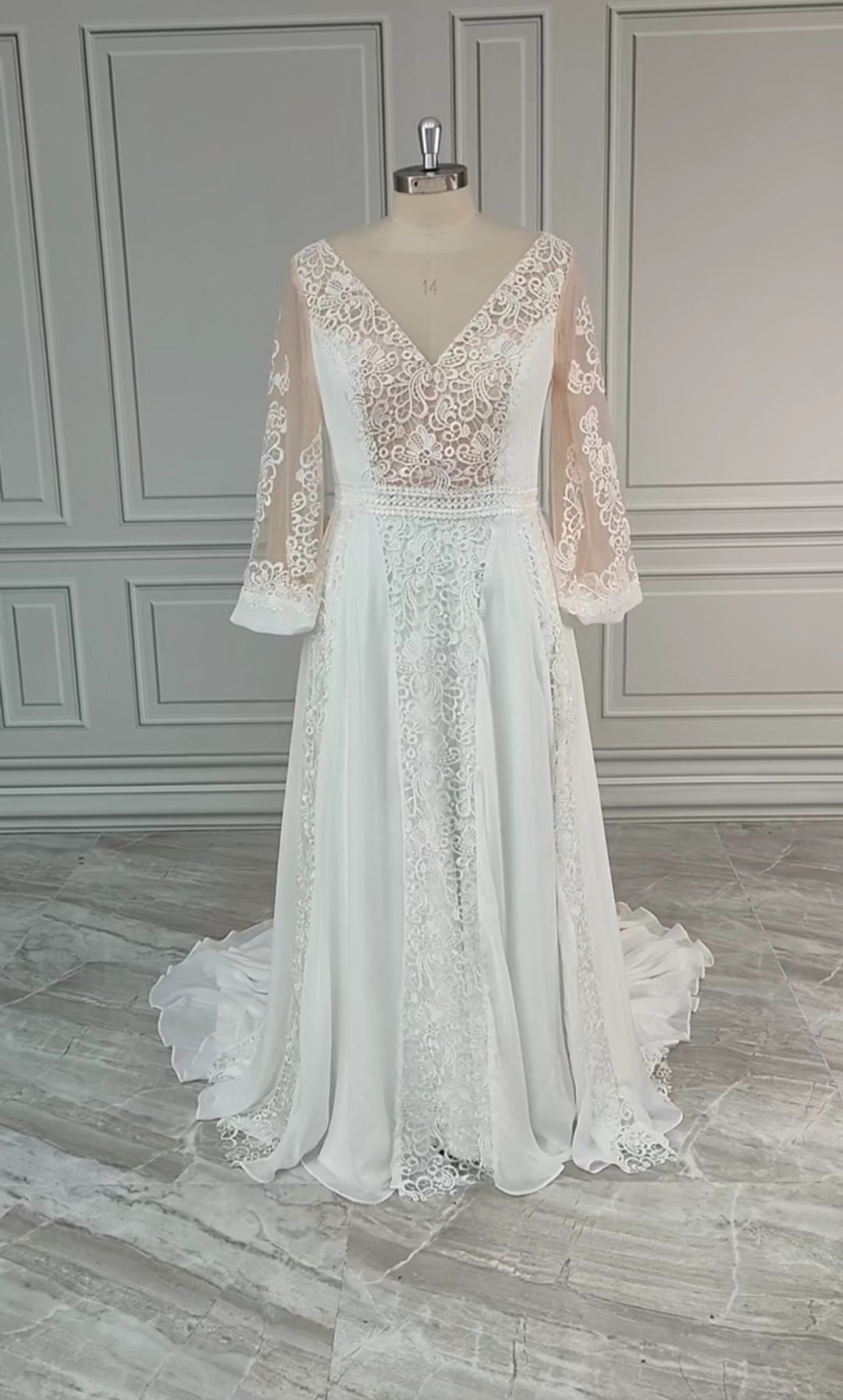 Belinda Boho Lace/Tulle Wedding Gown All Sizes