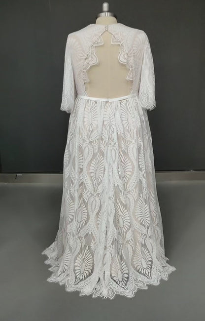 Mary Anne Boho Lace Wedding Gown All Sizes/Colors