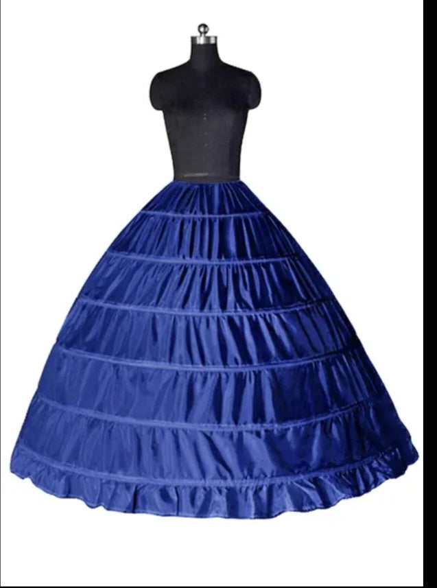 6 Hoop Ball Gown Petticoat Up to 49" Waist