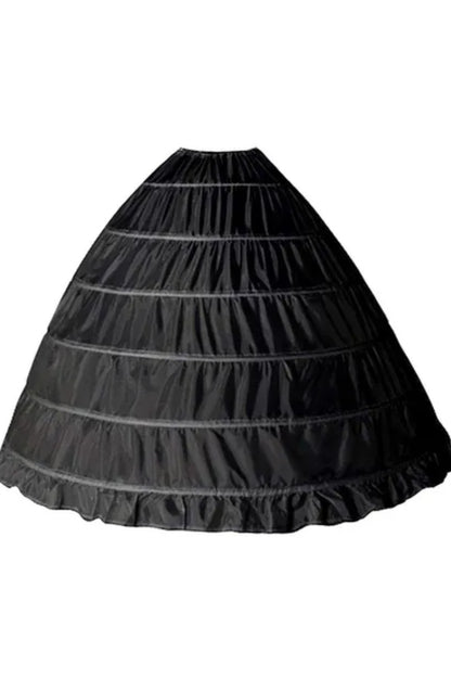 6 Hoop Ball Gown Petticoat Up to 49" Waist