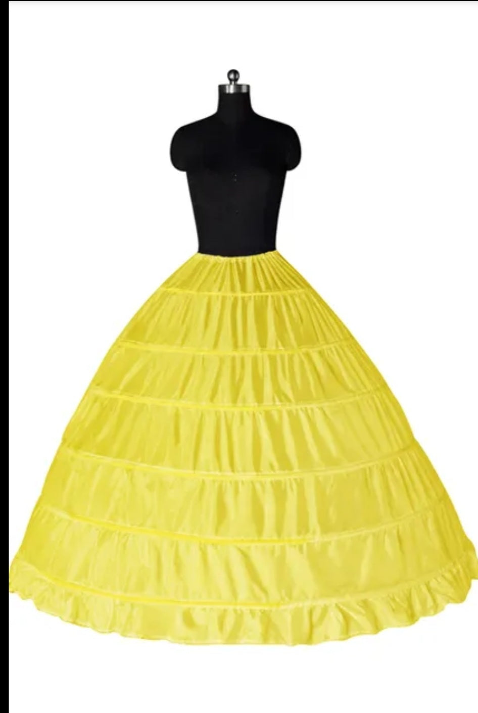 6 Hoop Ball Gown Petticoat Up to 49" Waist