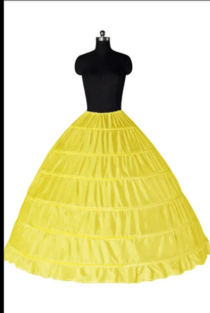 6 Hoop Ball Gown Petticoat Up to 49" Waist