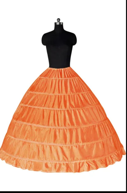 6 Hoop Ball Gown Petticoat Up to 49" Waist