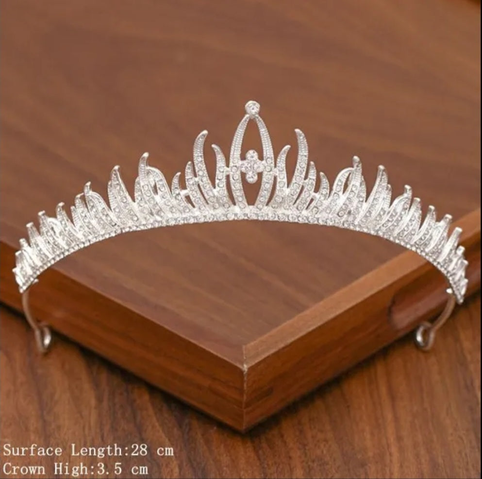 Feathered Setting Wedding Tiara