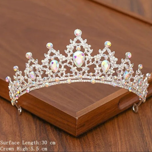 Classic Pear/Round Wedding Tiara