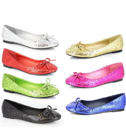 Mila-016-G Glitter Ballet Flats